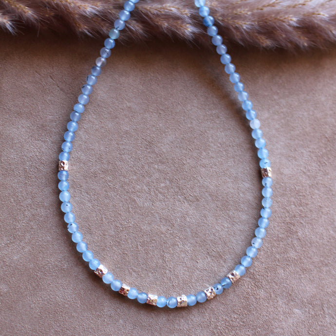 Collana Bubble Nuvola - Girocollo in agata e argento - Collezione Bubble
