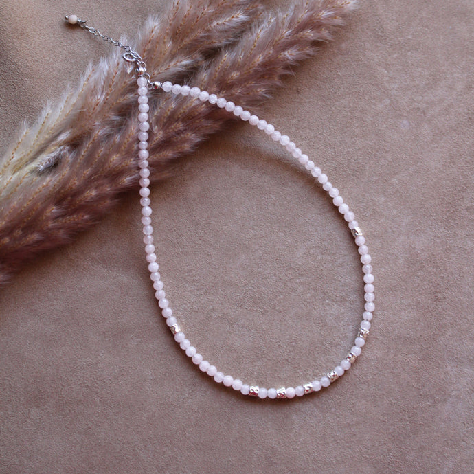 Collana Bubble Zucchero Filato - Girocollo in giada e argento - Collezione Bubble