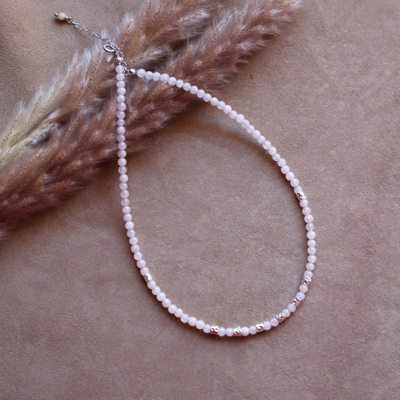 Collana Bubble Zucchero Filato - Girocollo in giada e argento - Collezione Bubble