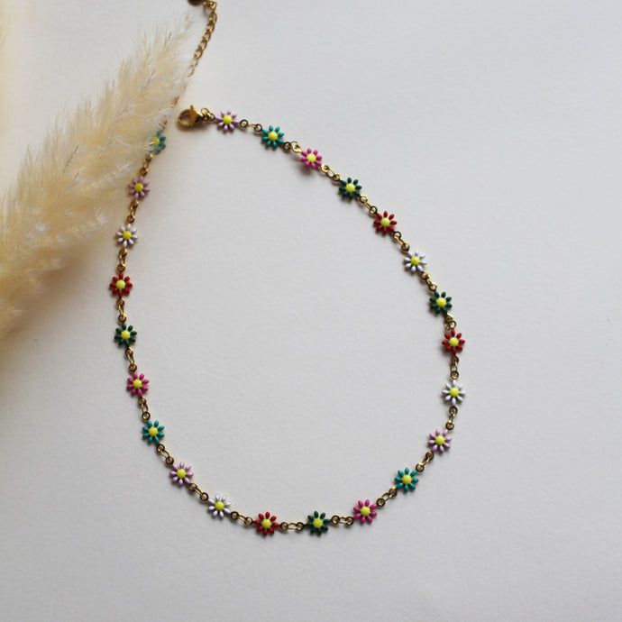 Collana Fiorellini - Con fiorellini smaltati colorati  - Waterproof - Collezione Under The Sea