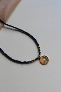 Collana Galassia - Girocollo in giada zaffiro e pendente stellato - Collezione Signorina
