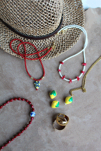 Collana Limone di Siracusa - Realizzata a mano in acciaio e ceramica siciliana - Collezione World Tour