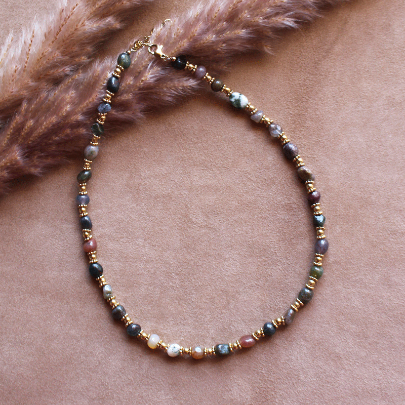 Collana Multicolor in agata - Waterproof - Collezione Bohm