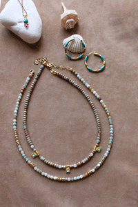 Collana Spirito Selvaggio - Realizzata a mano in amazzonite e diaspro imperiale - Collezione World Tour