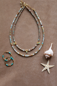 Collana Spirito Selvaggio - Realizzata a mano in amazzonite e diaspro imperiale - Collezione World Tour
