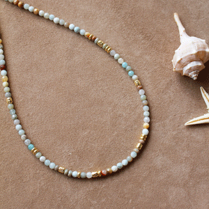 Collana Spirito Selvaggio - Realizzata a mano in amazzonite e diaspro imperiale - Collezione World Tour
