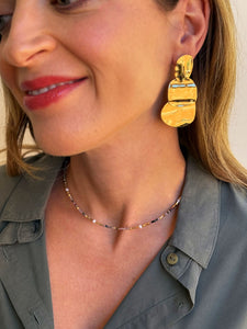 Collana Brughiera Rosa - In tormalina e acciaio inossidabile waterproof - Luna e Muschio - Collezione World Tour