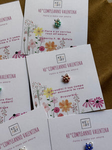 Fiori per la tua festa - Pendente con perline Miyuki - Tessuto a mano