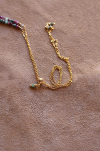 Collana Crepuscolo Baltico - In rubizoisite e pendente removibile- Luna e Muschio - Collezione World Tour