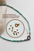 Carica l&#39;immagine nel visualizzatore di Gallery, Collana Light Blue Lady - Girocollo in amazzonite - Collezione Abu Dhabi
