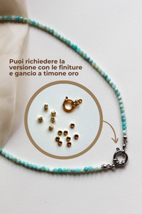 Collana Light Blue Lady - Girocollo in amazzonite - Collezione Abu Dhabi