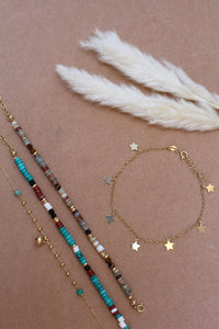 Cavigliera I'm a Star - Realizzata a mano in argento placcato oro - Collezione Signorina
