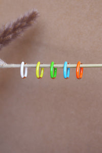 Mono Orecchino Rainbow Azzurro - Argento placcato oro rosa e smalto azzurro - Collezione Colourful